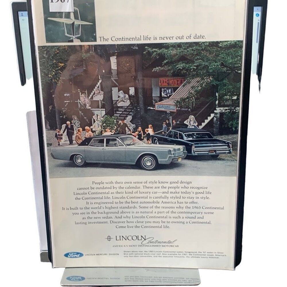 Vintage 1967 Lincoln Continental Ad Advertisement